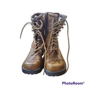 Brown Lace Up Boots